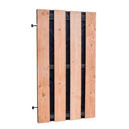 Douglas fijnbezaagd plankendeur 100x180 cm zwart binnenzijde/frame 2