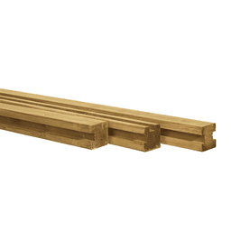 Grenen sleufpaal tbv 28 mm profiel 8,8x8,8x270 cm hoekpaal groen 2