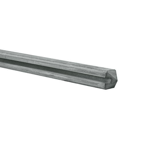 Betonpaal met diamantkop sleuf 11,5x11,5x278 cm grijs eindpaal