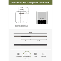 Betonpaal met diamantkop hoekpaal 10x10x280 cm antraciet zonder coat 2