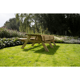 Picknicktafel lange jan 42 mm dik bladmaat 300x70 cm 4