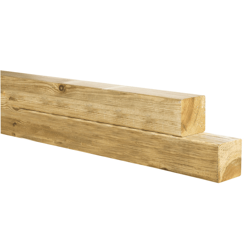 Midden-europees vuren geschaafde paal zonder kop 12x12x300 cm