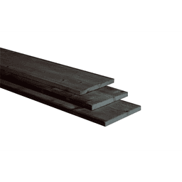 Douglas fijnbezaagde plank 2,2x20x500 cm zwart gedompeld 2