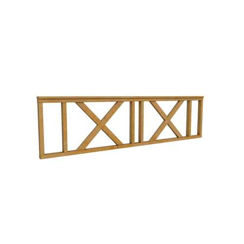 Douglas hekwerk type C met kruis 278,5x73 cm groen geimpregneerd