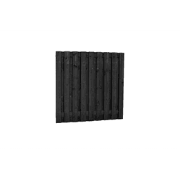 Geschaafd plankenscherm grenen 15 mm 180x180 cm recht zwart gedompeld (19 pl) 2