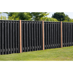 Geschaafd plankenscherm grenen 15 mm 180x180 cm recht zwart gedompeld (19 pl) 3