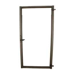 Verstelbaar stalen poortframe 98,5x190 cm incl. kokerprofiel en slot en beslagset zwart gepoedercoat 1