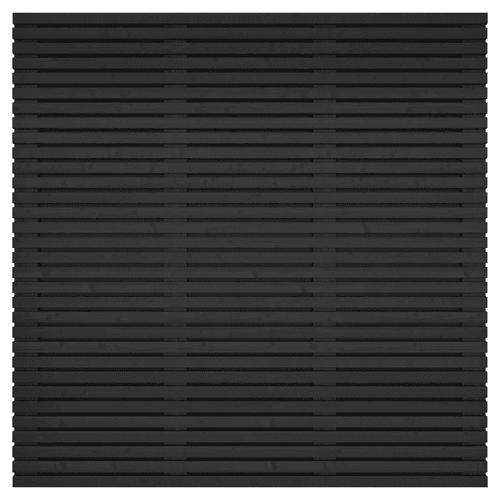 Grenen geschaafd latten scherm recht horizontaal/verticaal 180x180x5 cm zwart gespoten