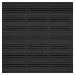 Grenen geschaafd latten scherm recht horizontaal/verticaal 180x180x5 cm zwart gespoten 1