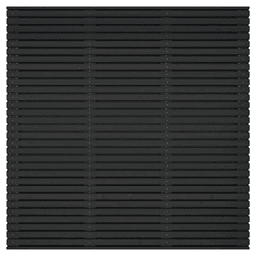 Grenen geschaafd latten scherm recht horizontaal/verticaal 180x180x5 cm zwart gespoten 3