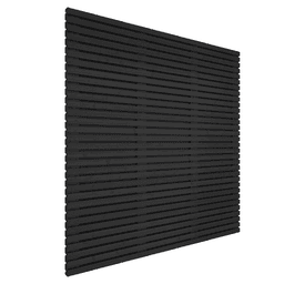 Grenen geschaafd latten scherm recht horizontaal/verticaal 180x180x5 cm zwart gespoten 4