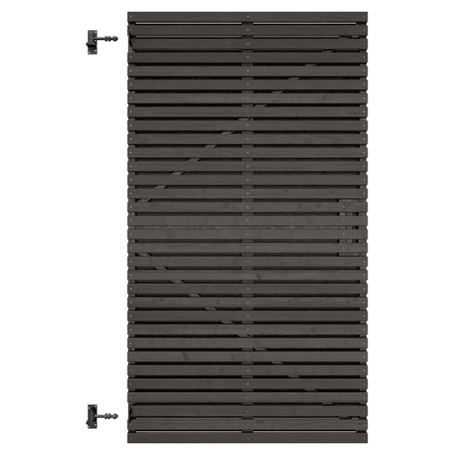 Grenen geschaafd latten deur op verstelbaar frame horizontaal 178x99x5 cm zwart gespoten