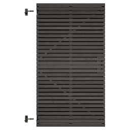 Grenen geschaafd latten deur op verstelbaar frame horizontaal 178x99x5 cm zwart gespoten 1