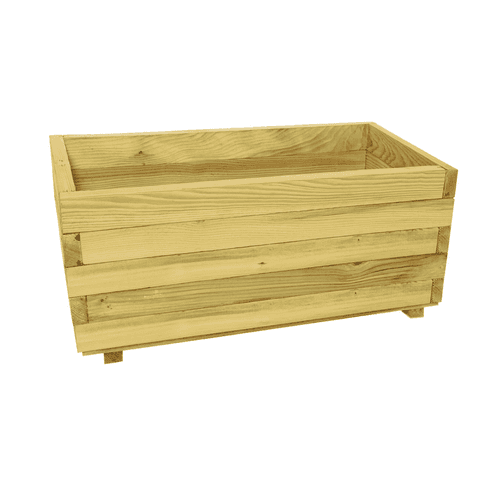 Bloembak rechthoek 39x100x50 cm (HxBxD) groen geïmpregneerd