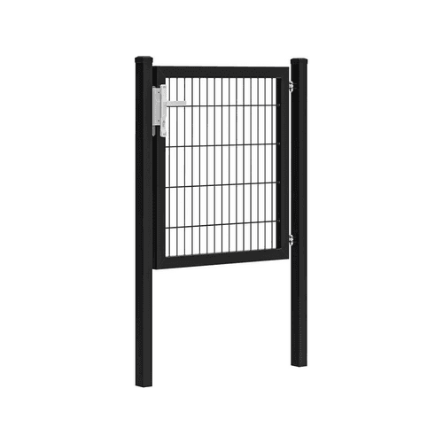Hillfence metalen enkele poort premium-line 100x100 cm zwart