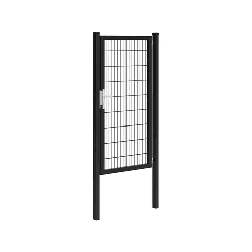 Hillfence metalen enkele poort premium-line 100x180 cm zwart