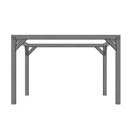 Vuren houtpakket 300x400 cm zwart gedompeld tbv strak doek 292x392 cm