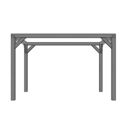 Vuren houtpakket 300x400 cm zwart gedompeld tbv strak doek 292x392 cm 1