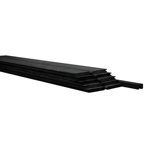 Betowood scherm douglas + afdekkap 187x224 cm zwart geimpregneerd