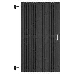 Grenen geschaafd latten deur op verstelbaar frame verticaal 178x99x5 cm zwart gespoten 1