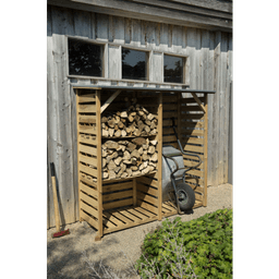 Haardhoutberging Twin 176x190x60 cm (HxBxD) groen geïmpregneerd 2