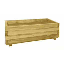 Bloembak rechthoek 32x92x42 cm (HxBxD) groen geïmpregneerd 1