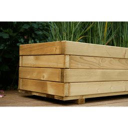 Bloembak rechthoek 32x92x42 cm (HxBxD) groen geïmpregneerd 3