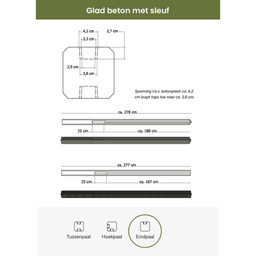 Betowood betonpaal tbv schutting 11,5x11,5x277 antraciet gecoat eindpaal 3