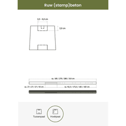 Betonpaal stampbeton 10x10x280 cm antraciet hoekpaal 3