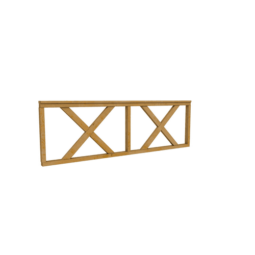 Douglas hekwerk type B met kruis 228,5x73 cm groen geimpregneerd