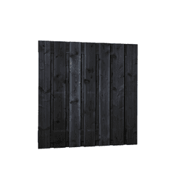 Douglas fijnbezaagd plankenscherm 19 mm 180x180 cm recht zwart gedompeld (15 pl) 2