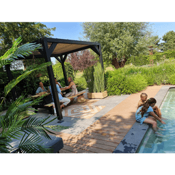 Vuren houtpakket 300x300 cm zwart gedompeld tbv strak doek 292x292 cm 3