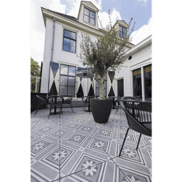 MBI GeoCeramica 60x60x4 cm concreet flower decorate 5