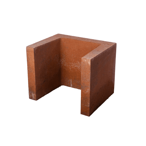 U-element 40x40x50 cm (LxDxH) roestbruin