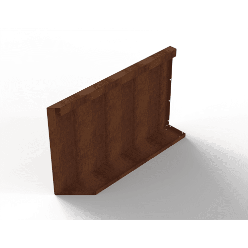 Plantenbak Module+ Uitwendig hoekpaneel (B) 90x56 cm R Corten