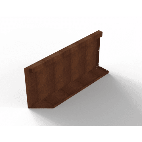 Plantenbak Module+ Uitwendig hoekpaneel (B) 90x42 cm R Corten