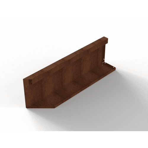 Plantenbak Module+ Uitwendig hoekpaneel (B) 90x28 cm R Corten