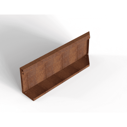 Plantenbak Module+ Uitwendig hoekpaneel (B) 90x28 cm L Corten