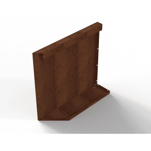 Plantenbak Module+ Uitwendig hoekpaneel (B) 60x56 cm R Corten
