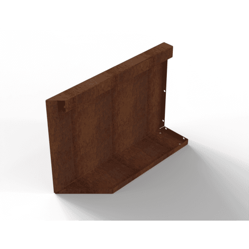 Plantenbak Module+ Uitwendig hoekpaneel (B) 60x42 cm R Corten