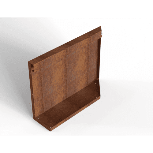 Plantenbak Module+ Uitwendig hoekpaneel (B) 60x42 cm L Corten