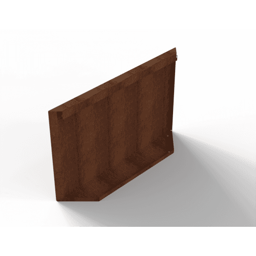 Plantenbak Module+ Kopschot paneel (D) 90x56 cm Corten