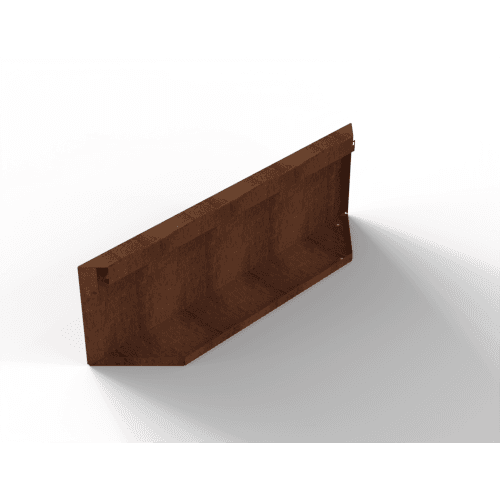 Plantenbak Module+ Kopschot paneel (D) 90x28 cm Corten
