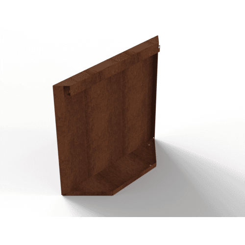 Plantenbak Module+ Kopschot paneel (D) 60x56 cm Corten