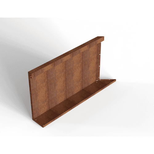 Plantenbak Module+ Inwendig hoekpaneel (C) 90x56 cm L Corten