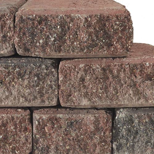 Marlux Granubrick gekliefd getrommeld 23,1/15,3x20x10 cm rood-zwart