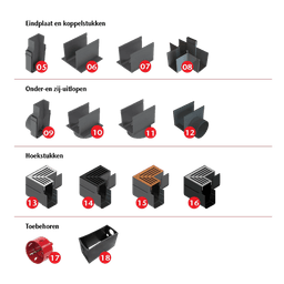 ACO slim-line T-stuk (zonder rooster) 2