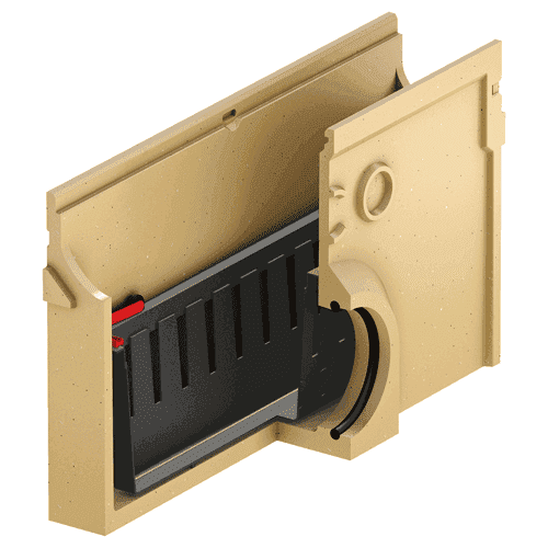 ACO Euroline vuilvanger + emmer lengte 50 cm zonder rooster