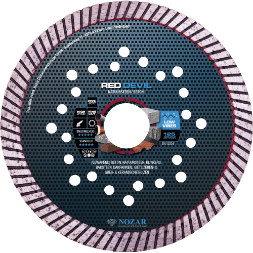 Diamantzaag keramiek en tegels droog zagen d125 Red devil (6442101)
