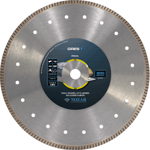 Diamantzaag keramiek en tegels droog zagen d300/20 Gres-T
